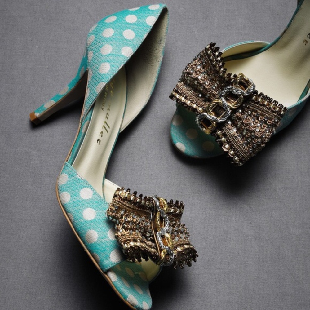 BHLDN Bettye Muller polka dot d’orsays heels